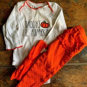 Rae Dunn Daddy's Little Pumpkin Outfit